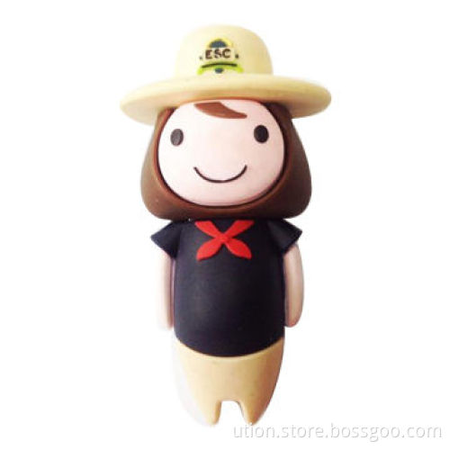 Lovely girl USB Flash Drive with 1 to 32GB Capacity, made of PVC material, Free Sample and Package